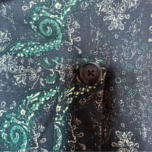 Free People Take It Easy Y2K Boho Festival Paisley Mini Skirt Blue Green Wrap 10 thumbnail 3