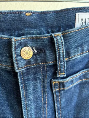 Dark Blue Wide Leg Denim Jeans thumbnail 5