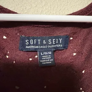 American Eagle Outfitters Maroon Long Sleeve Top thumbnail 2