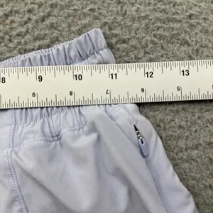 Lululemon Hotty Hot Shorts High Rise 4" Blue Linen Athletic Athleisure Women's 4 thumbnail 7