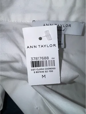 Ann Taylor White Long Sleeve Button-Up Shirt thumbnail 4