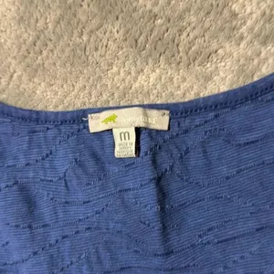 Horny Toad Samba Wave Tank Dress Medium Blue Organic Cotton Tencel Sleeveless #1 thumbnail 5