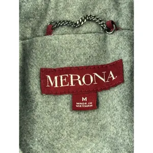 Merona Women Double‎ Breasted Gray Wool Blend Pea Coat Jacket Size Medium thumbnail 8