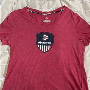Adidas Red USA Volleyball Tee thumbnail 1