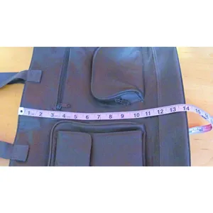 Faux Leather PVC Laptop Organizer Travel Book Bag thumbnail 9