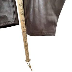 Old Navy Brown Faux Leather Straight Pants Plus‎ Size 20 Vegan Leather Trousers thumbnail 9