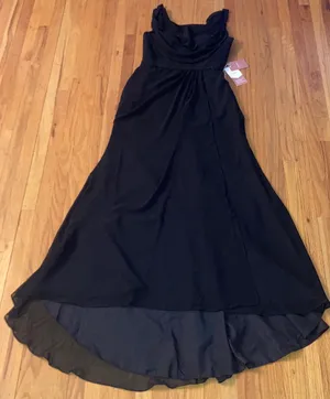 Women’s STACEES Formal Black Sweetheart Sweep Train Dress Size 12 Bust 39 New thumbnail 1