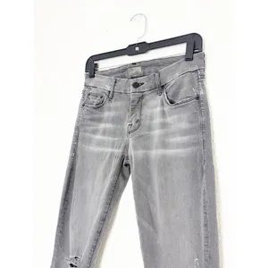 Mother The Looker Ankle Fray Grey Jeans Size 28 Distressed Last Chance Saloon thumbnail 8