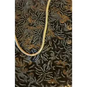 VTG HONG KONG BLACK PLASTIC BEADED PURSE HANDBAG ROARING 20’s (5565) thumbnail 7