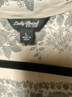 Lucky Brand Chiffon sheer Lace print Kimono Coverup Coastal boho resortwear thumbnail 12