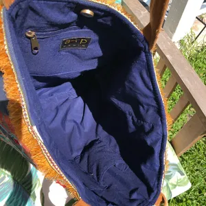 Large A & P Denim Carryall Tote thumbnail 10