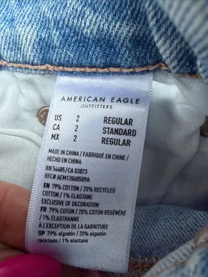 American Eagle Outfitters Light Blue Ripped Boyfriend Jeans thumbnail 2