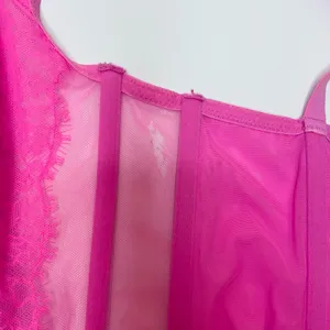 Victoria's Secret Dream Angels Pink Lace Unlined Non Wired Corset Bra Top Size S thumbnail 12