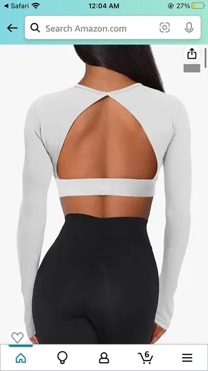 Amazon Backless Active Long Sleeve thumbnail 4