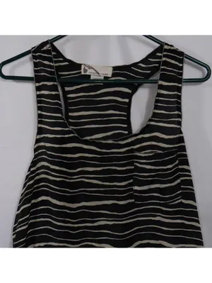 Imaginary Voyage Zebra Stripe Racerback Tank Top Size Large thumbnail 2