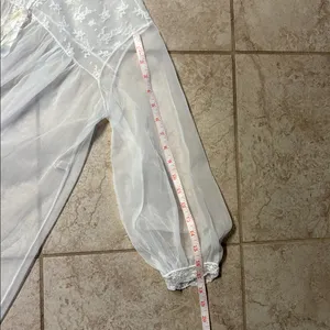VTG Formfit Rogers Sheer White Lace Lingerie Bridal Whimsical. thumbnail 10