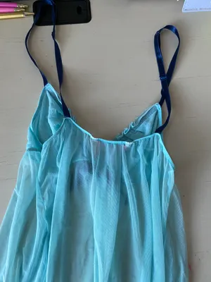 y2k victoria’s secret angels baby blue sheer baby doll chemise / teddy thumbnail 5