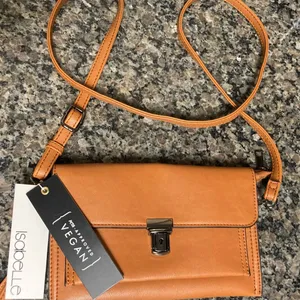 Isabelle Brown Vegan crossbody purse thumbnail 1