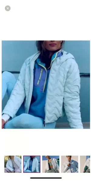 Free People FP Movement Gettin Lost Packable Puffer - Arctic Blue thumbnail 3
