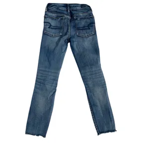 American Eagle Distressed Skinny Jegging‎ Crop Jeans Raw Hem Size 2 Normcore thumbnail 4
