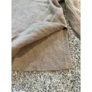 Banana Republic Womens Mock Neck Oversized Sweater Tan Beige Cotton Wool Blend M thumbnail 5