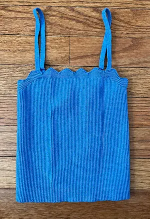 Scalloped Cropped Tank Top thumbnail 1