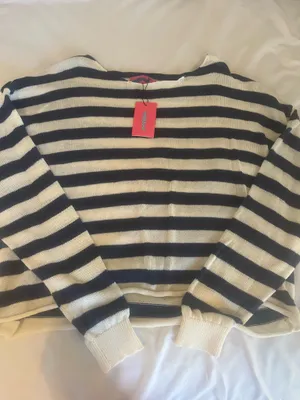 Edikted blue stripe sweater xs thumbnail 2