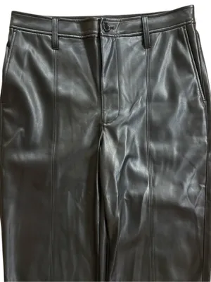 Like New Madewell Emmett Wide Leg Faux Leather Pants Size 29 Retail $148.00 thumbnail 5