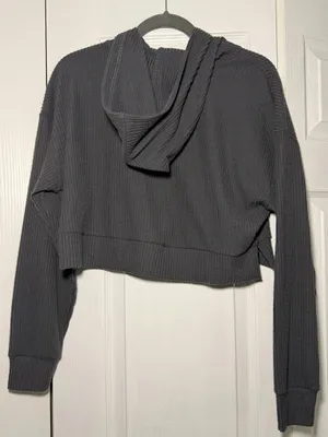 Altar'd State Revival Gray Cropped Hoodie thumbnail 2