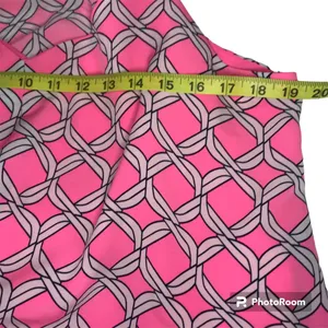 Crown & Ivy Tiered dual strapped racer back flowy tank sleeveless blouse basket weave print thumbnail 4