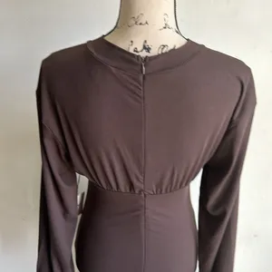 X Revolve Tina Ribbed Underwire Chocolate Brown Dress Size Small NWT thumbnail 8