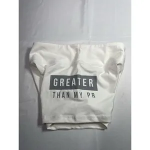 Greater‎ Than My PR Workout Performance Stretch Shorts Cream 23" Waist thumbnail 5