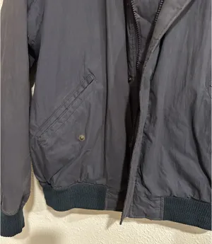 Vintage Aviator Dark Navy Blue Bomber Jacket thumbnail 3