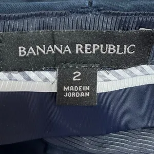 Banana Republic Navy Blue Mid Rise Career Cropped Straight Leg Pants Size 2 thumbnail 4