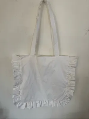 Peanuts White Ruffle Tote with Navy Snoopy and Red Lobster thumbnail 2