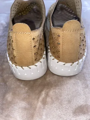 Women's Tan Slip-On Perforated Casual Sneakers thumbnail 4