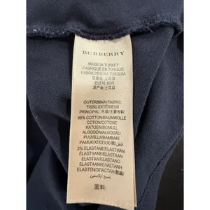 Burberry Brit Womens Navy Blue Puff Sleeve Polo‎ Shirt Peter Pan Collar Size S thumbnail 7