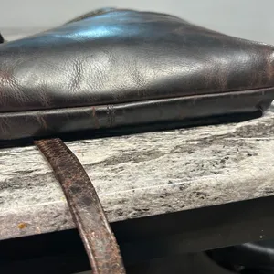 Chic Dark Brown Leather Crossbody Bag thumbnail 9
