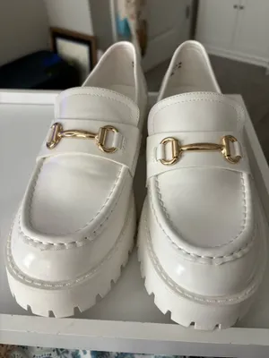 Dream Paris White Patent Chunky Loafers thumbnail 2