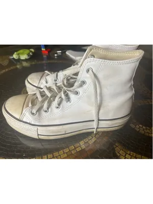 Converse Chuck Taylor All Star Leather Platform High Top Sneakers White Women’s thumbnail 4