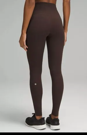 NWT Lululemon Wunder Train HR. Tight/leggings Espresso Size 6 28" Authentic thumbnail 2