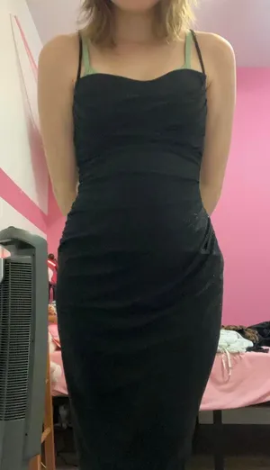 Black Windsor Dress Glitter thumbnail 1