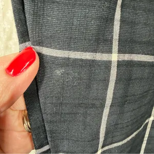 Marine Layer Black‎ White Allison Windowpane High Rise Pants thumbnail 4