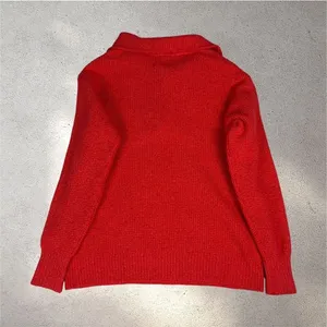 Aerie CozyUp Waffle Button Sweater Women’s XXS Red Oversized Grandpa Cabincore thumbnail 4