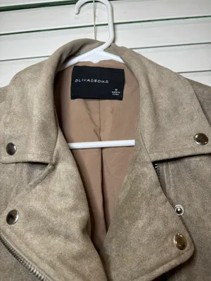Olivaceous Faux Suede Jacket thumbnail 2
