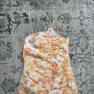 NEW Sabo Skirt Kani Asymmetric Dress Floral Print Cinched size M Medium NWT thumbnail 5
