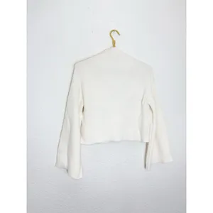 Anthropologie Maeve Katey Mock Neck Bell Sleeve Sweater Cream Size XXS thumbnail 12