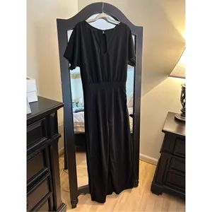 NEW BLACK MAXI DRESS FORMAL L Black Size L thumbnail 2