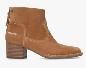 Ugg Bandara Western Style Suede Block-Heel Ankle Boots Camel Brown Suede size 11 thumbnail 1