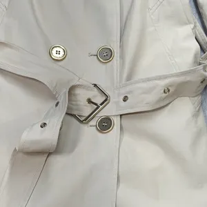Isaac Mizrahi Trench Coat Womens S Beige Classic Preppy Dark Academia Business thumbnail 9